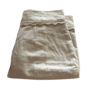forever 21 scalloped skirt in light tan